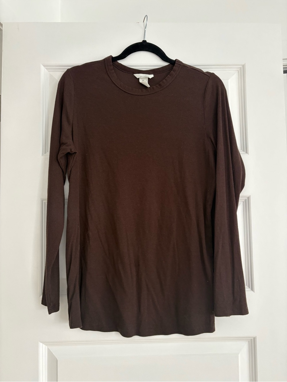 H&M Brown Long Sleeve Crewneck Tee